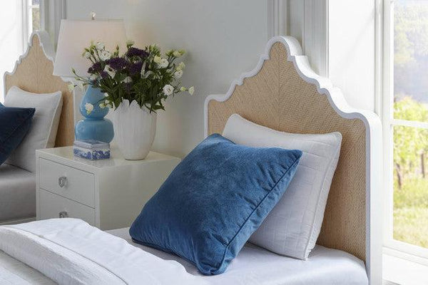 Victoria Twin Headboard With Ryder Bed Frame-Blue Hand Home
