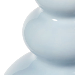 Virginia Lamp with Shade 16-inch White Linen, with Nickel, Glacial Mist