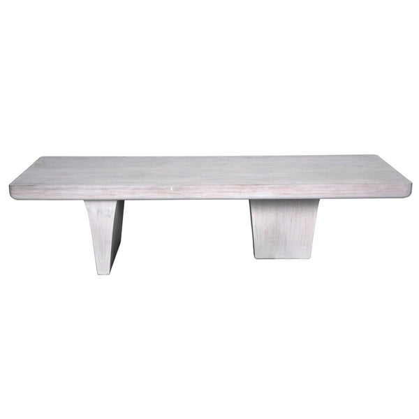 Ward Coffee Table, White Wash-Noir Furniture-Blue Hand Home