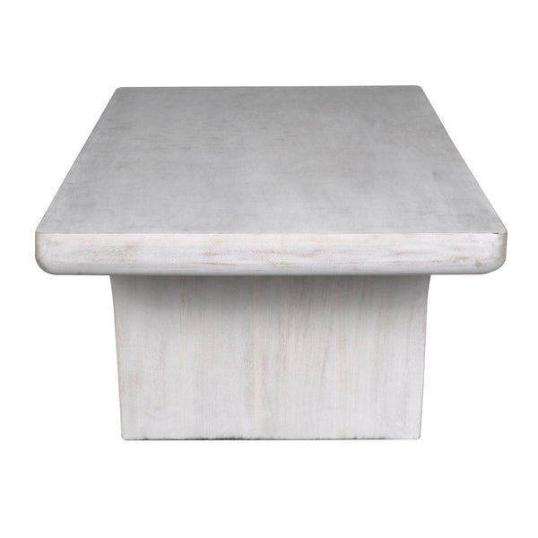 Ward Coffee Table, White Wash-Noir Furniture-Blue Hand Home