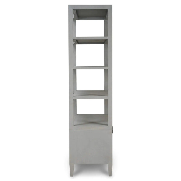Westminster Concave Linen Wrapped Shelving Unit-Blue Hand Home