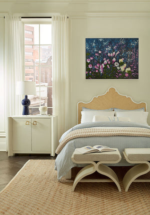 Wildflower Framed Canvas, Blue