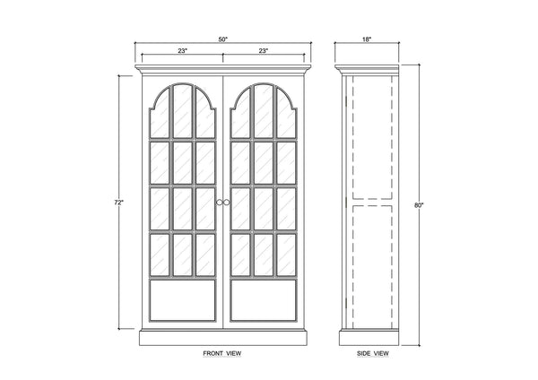 Winston Display Cabinet-Blue Hand Home