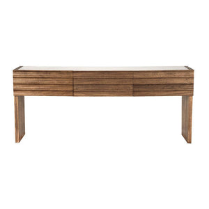 Wolf Console With White Marble Top-Noir Furniture-Blue Hand Home