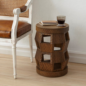 Zanzibar Stool/Side Table / Desert Brown-Villa & House-Blue Hand Home