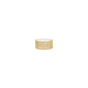 Anna Beck Divided Cigar Band Ring- Gold-Anna Beck Jewelry-Blue Hand Home