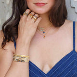 Anna Beck Garnet Mosaic Stacking Ring - Gold-Anna Beck Jewelry-Blue Hand Home