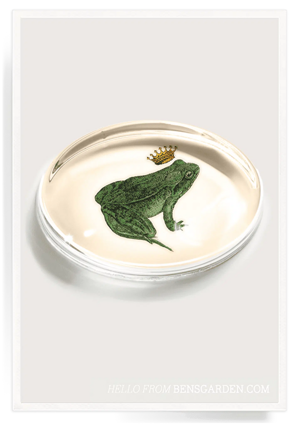 Crystal Oval Paperweight-Ben's Garden-Blue Hand Home