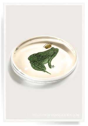 Crystal Oval Paperweight-Ben's Garden-Blue Hand Home