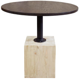 Dalton sidetable w/ reclaimed lumber base, oak top-CFC Furniture-Blue Hand Home