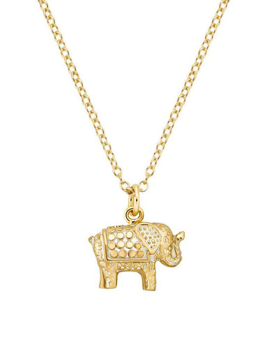 Anna Beck Small Elephant Necklace - Gold