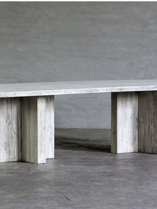 Reclaimed Elm Dining Table - T Style Leg