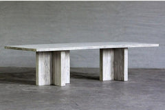 Reclaimed Elm Dining Table - T Style Leg-Organic Restoration-Blue Hand Home