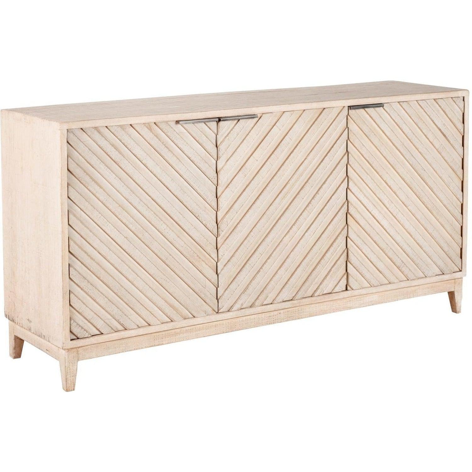 Aurora 3dr Cabinet White Washed-Olde Door Company-Blue Hand Home