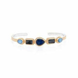 Anna Beck Hematite & Sapphire Multi-stone Cuff - Gold-Anna Beck Jewelry-Blue Hand Home