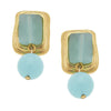 Rectangle Stone Drop Earrings-Susan Shaw Jewelry-Blue Hand Home