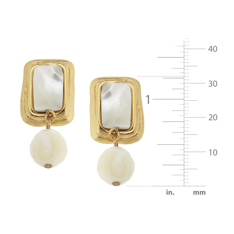 Rectangle Stone Drop Earrings-Susan Shaw Jewelry-Blue Hand Home