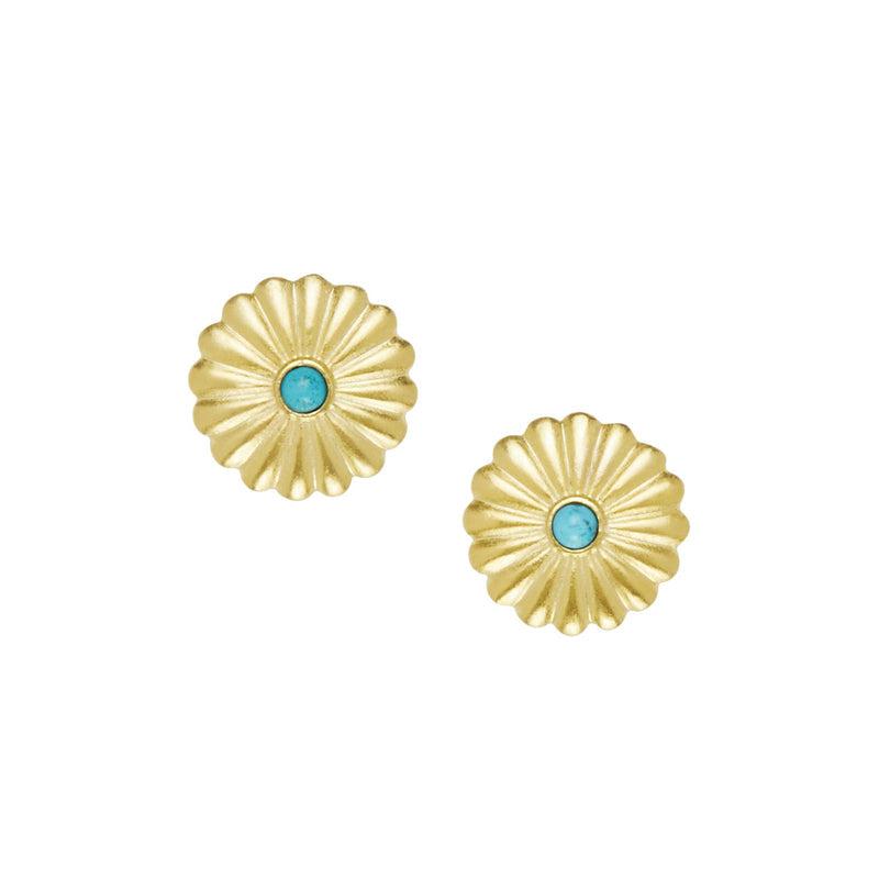 Turquoise Connie Studs-Susan Shaw Jewelry-Blue Hand Home