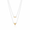 Anna Beck Reversible Petite Bar and Triangle	Double Necklace, 16-18"-Anna Beck Jewelry-Blue Hand Home