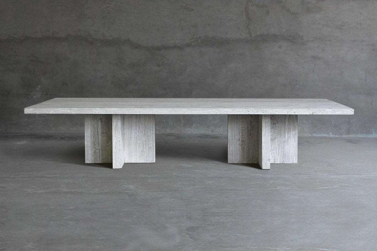 Reclaimed Elm Wide Dining Table - T Style Leg-Organic Restoration-Blue Hand Home