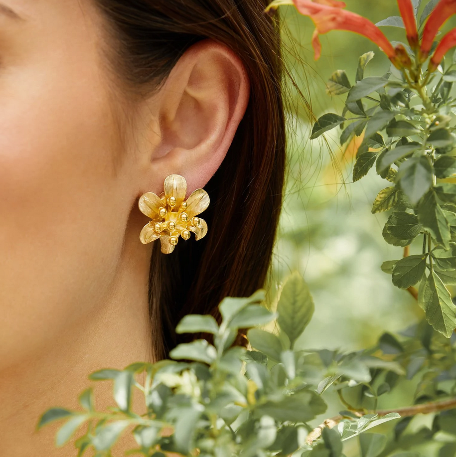 Lily Studs-Susan Shaw Jewelry-Blue Hand Home