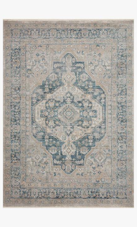 Elise Rug Magnolia Home by Joanna Gaines - ELI-01 Neutral/Blue-Loloi Rugs-Blue Hand Home
