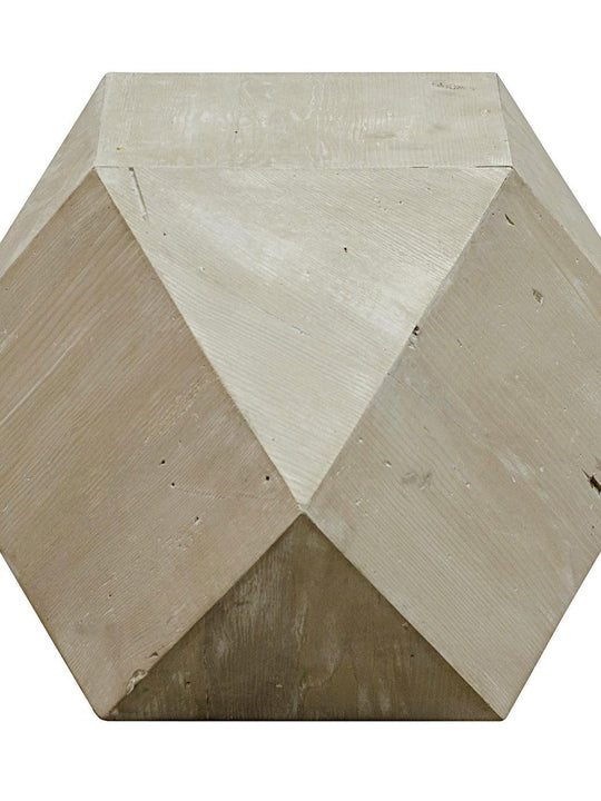 Reclaimed Lumber Iconsahedron Side Table
