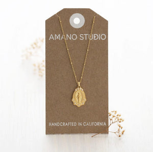 Miraculous Mary with Pearls-Amano Studio-Blue Hand Home