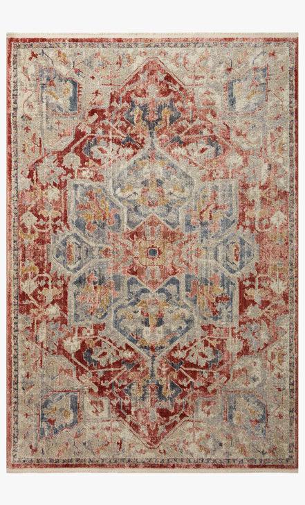 Janey Rug Magnolia Home by Joanna Gaines - JAY-01 Garnet/Multi-Loloi Rugs-Blue Hand Home