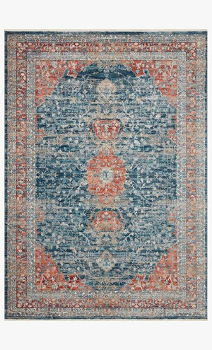 Elise Rug Magnolia Home by Joanna Gaines - ELI-05 Navy/Red-Loloi Rugs-Blue Hand Home