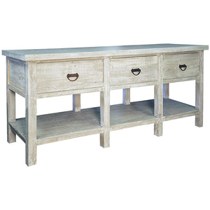 Reclaimed lumber console w/ 3 drawers-CFC Furniture-Blue Hand Home