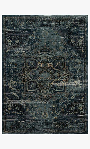 James Rug Magnolia Home by Joanna Gaines - JAE-05 Ocean/Onyx-Loloi Rugs-Blue Hand Home