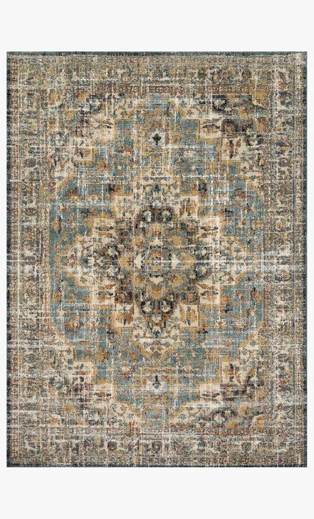 James Rug Magnolia Home by Joanna Gaines - JAE-04 Sky/Multi-Loloi Rugs-Blue Hand Home