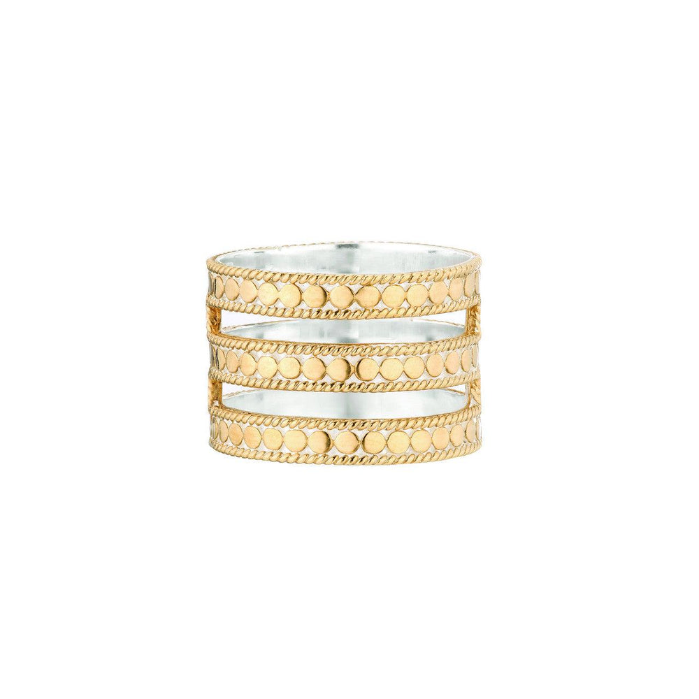 Anna Beck Triple Bar Ring - Gold-Anna Beck Jewelry-Blue Hand Home