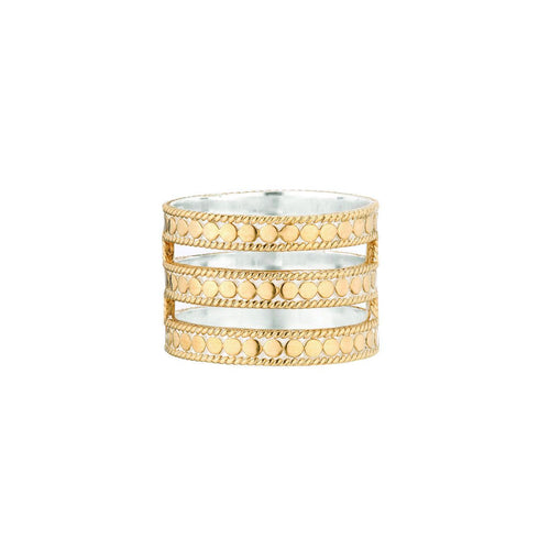 Anna Beck Triple Bar Ring - Gold-Anna Beck Jewelry-Blue Hand Home