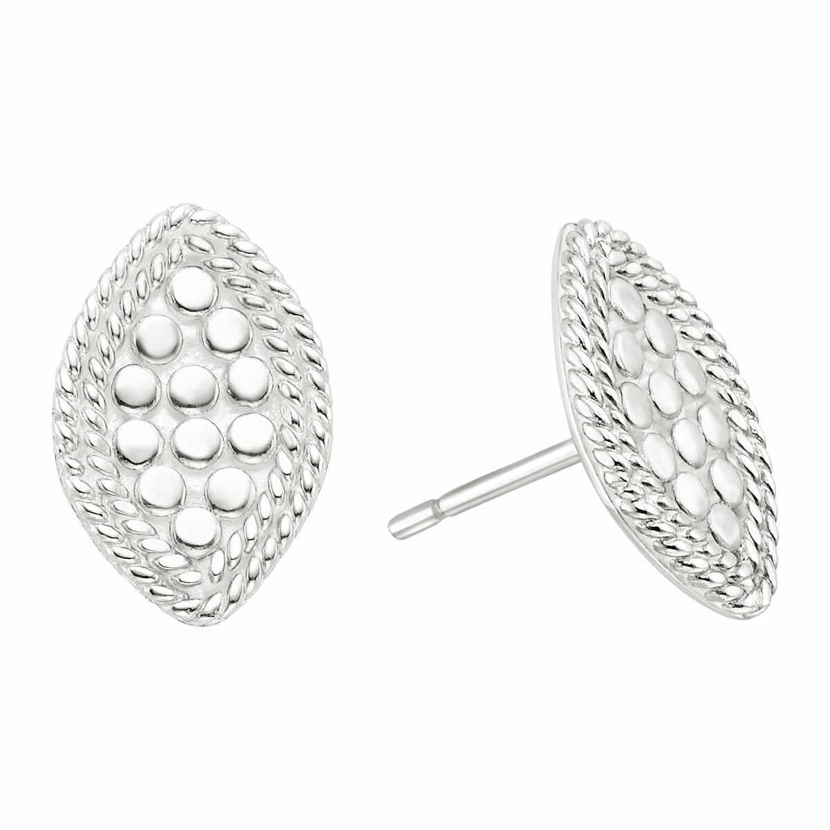 Anna Beck Marquise Stud Earrings Silver