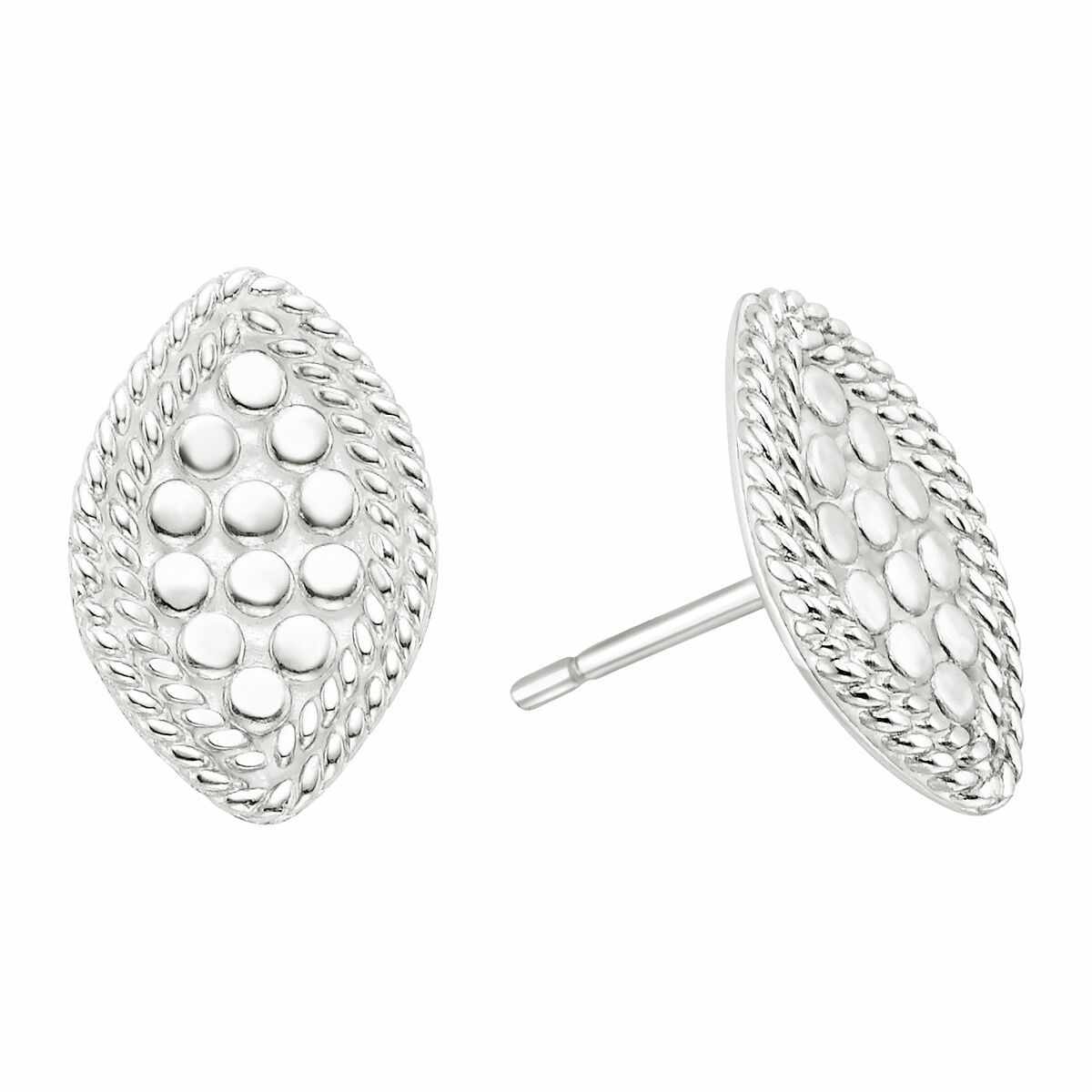 Anna Beck Marquise Stud Earrings - Silver-Anna Beck Jewelry-Blue Hand Home