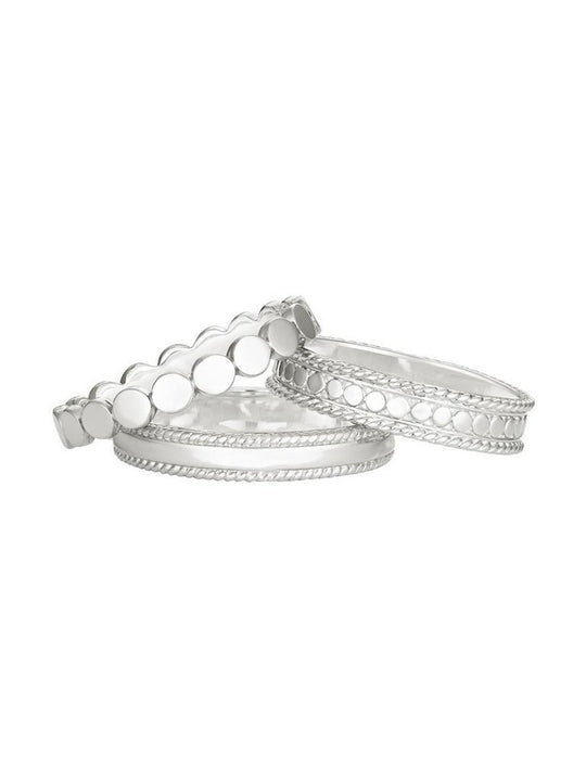 Anna Beck Stacking Rings Set of 3 - Silver