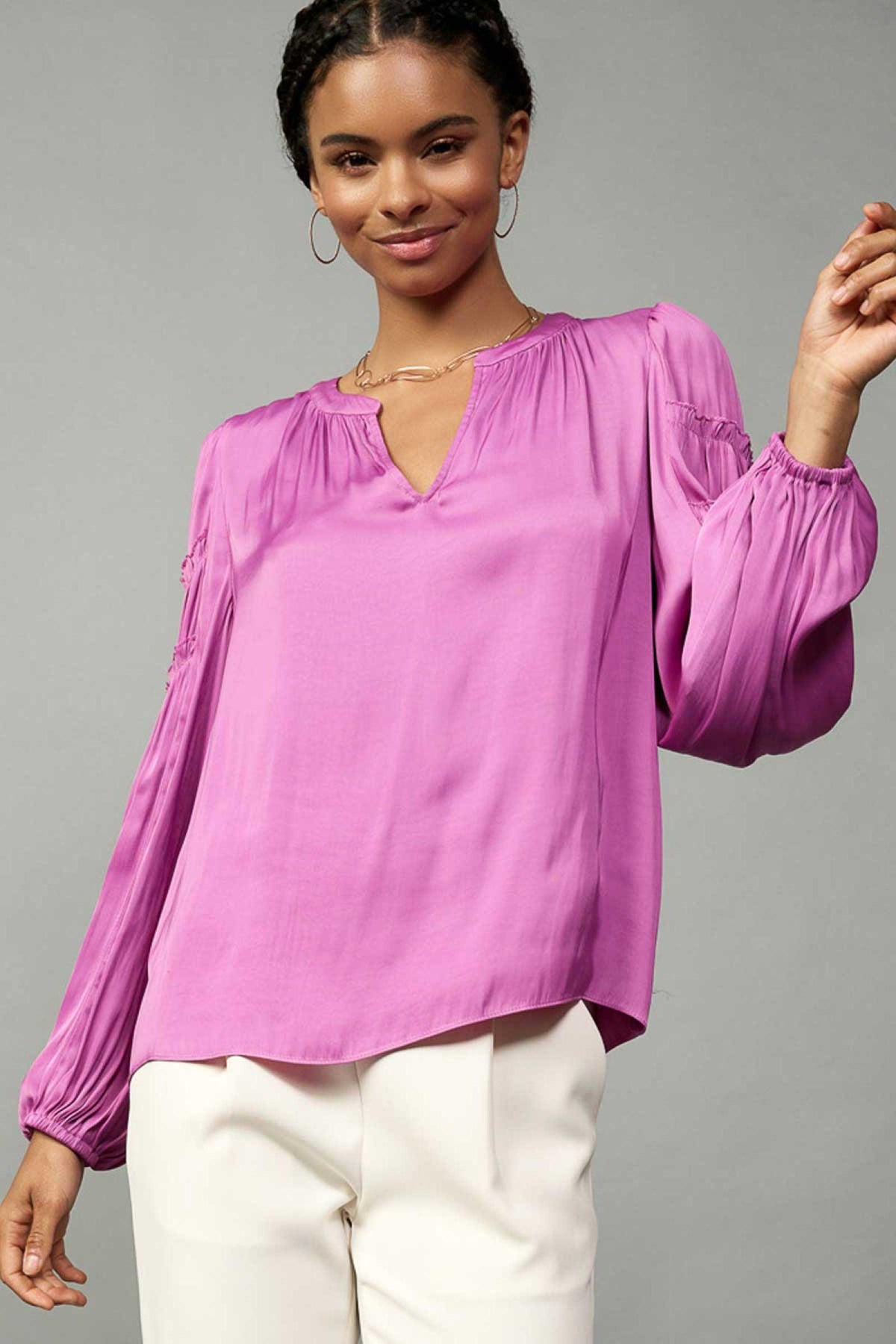 Tiered Ruffled Sleeve Blouse