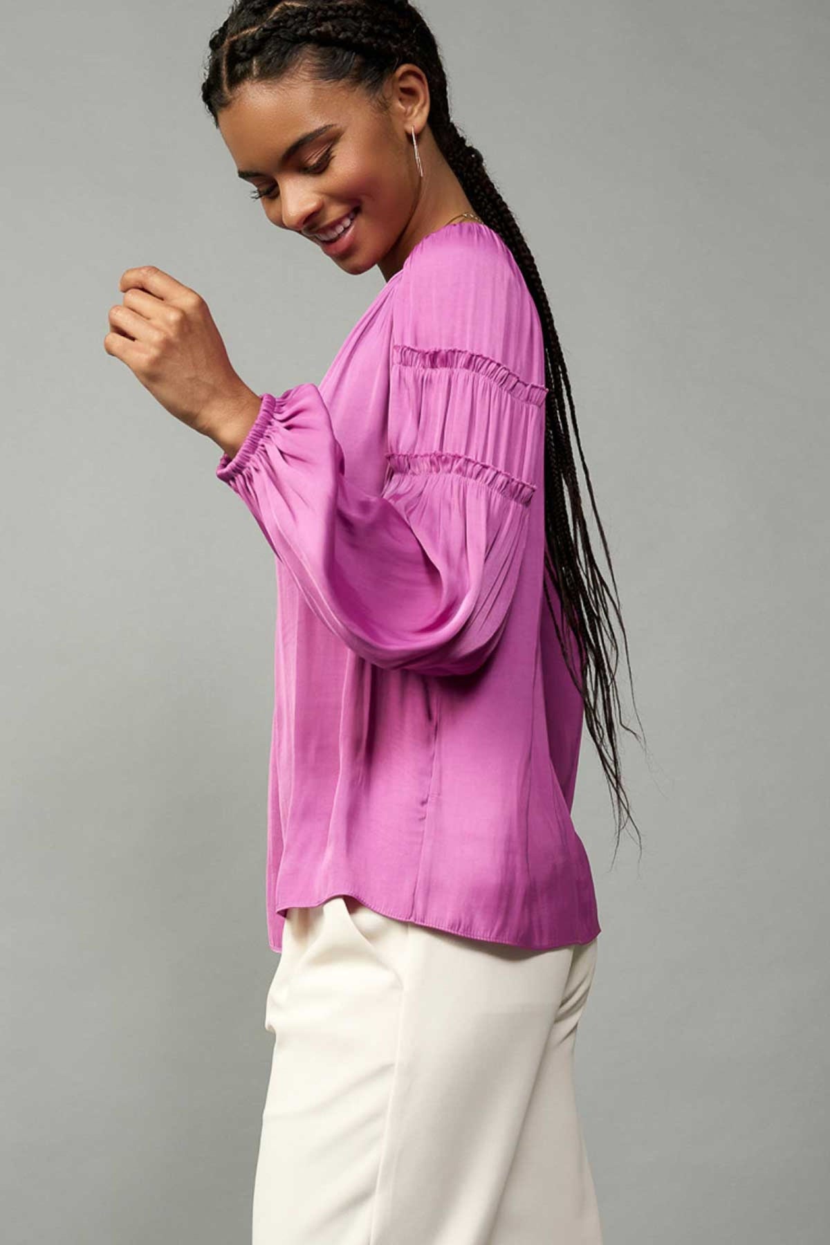 Tiered Ruffled Sleeve Blouse