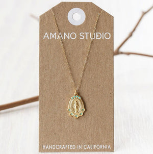 Mary Medallion Necklace-Amano Studio-Blue Hand Home