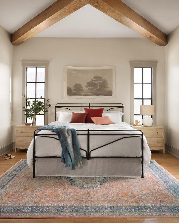 Elise Rug Magnolia Home by Joanna Gaines - ELI-01 Coral/Blue-Loloi Rugs-Blue Hand Home