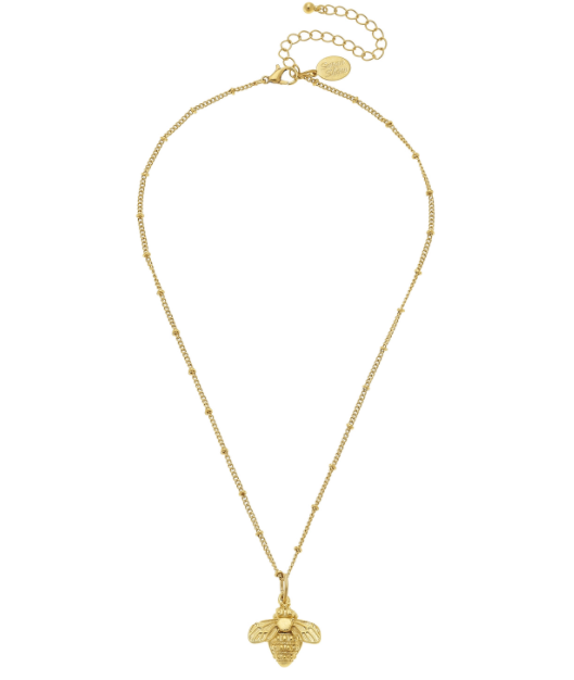 Susan Shaw Dainty Bee Necklace-Susan Shaw Jewelry-Blue Hand Home