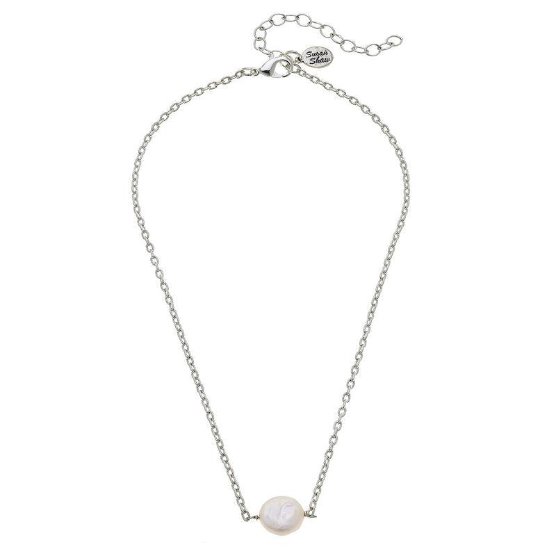 Dainty Pearl Necklace-Susan Shaw Jewelry-Blue Hand Home