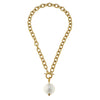 Susan Shaw Genuine Cotton Pearl on Toggle Necklace-Susan Shaw Jewelry-Blue Hand Home