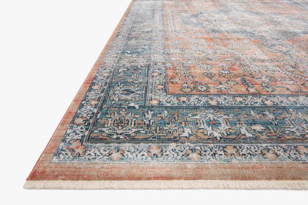 Elise Rug Magnolia Home by Joanna Gaines - ELI-01 Coral/Blue-Loloi Rugs-Blue Hand Home
