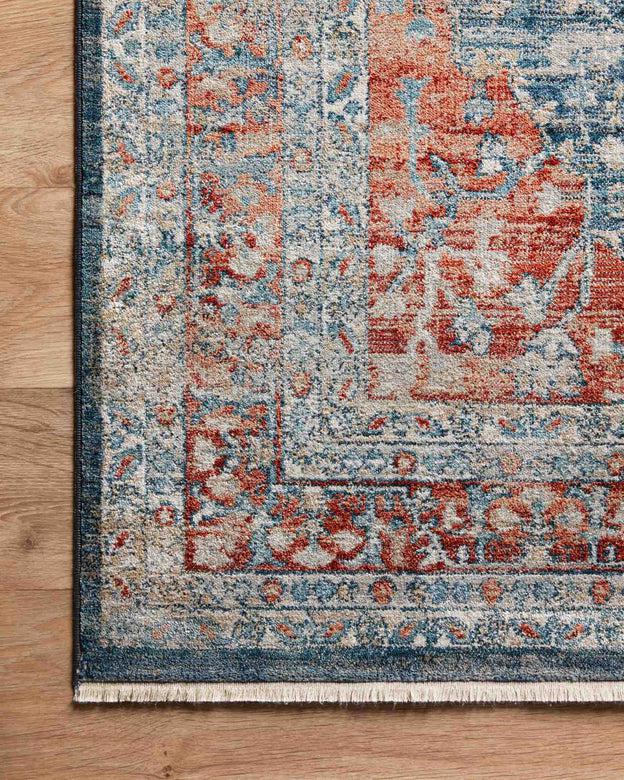Elise Rug Magnolia Home by Joanna Gaines - ELI-05 Navy/Red-Loloi Rugs-Blue Hand Home