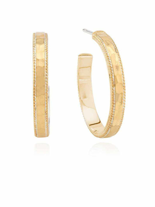 Anna Beck Small Hammered Hoop Earrings - Gold
