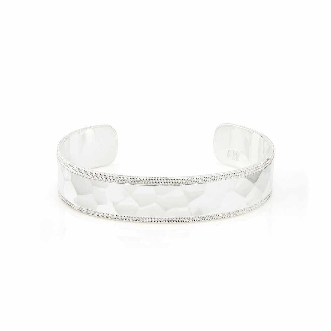 Anna Beck Hammered Cuff - Silver-Anna Beck Jewelry-Blue Hand Home
