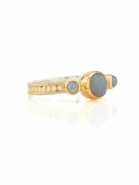 Anna Beck Labradorite Triple Stone Stacking Ring - Gold